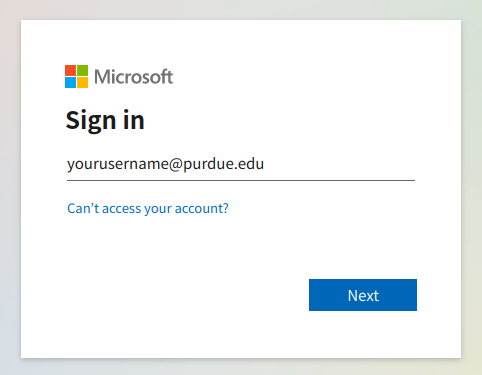 Sign in to your Microsoft account.