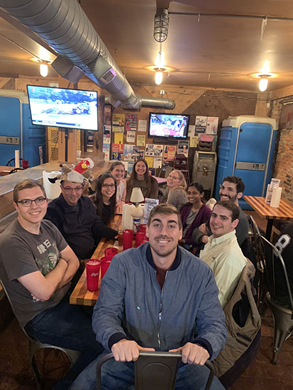 The Mesecar Lab group at DT Kirby's.