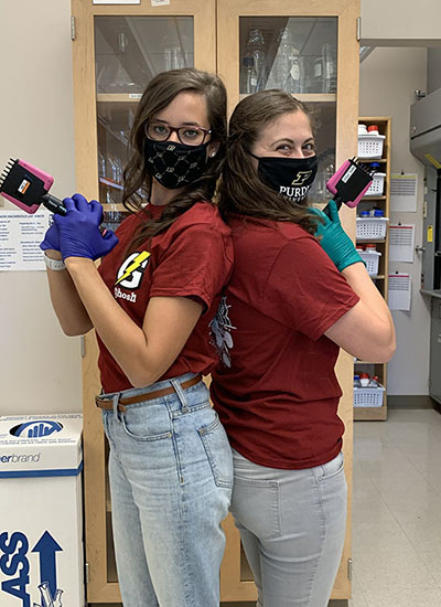 Students posing for the camera.