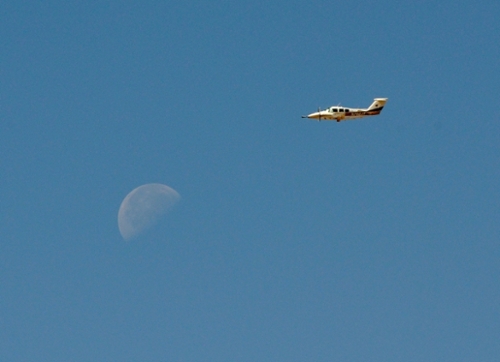 ALAR flying over the moon