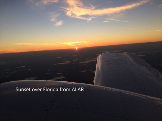 Florida sunset in Florida during power plant flights