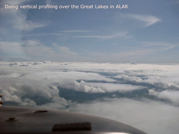 Doing vertical profiling over the Great Lakes in ALAR