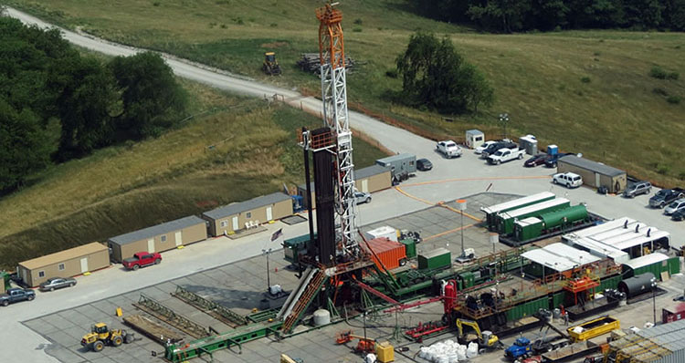 Fracking Tower in the Marcellus Shale oil region